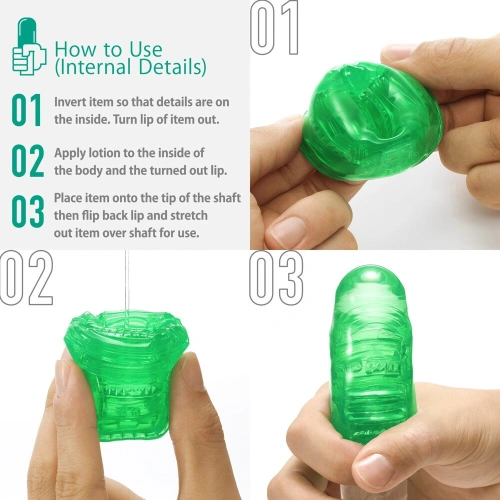 Embossed and compact unisex stimulator Tenga Uni Emerald [1]