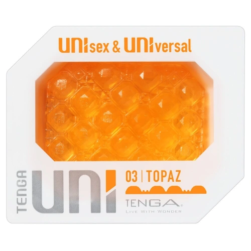 Embossed and compact unisex stimulator Tenga Uni Topaz [2]