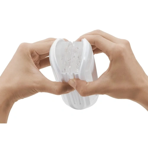 Luxury flip zero gravity silicone masturbator white [10]