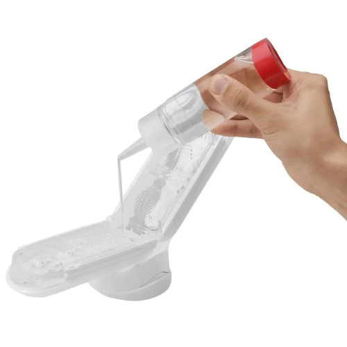 Luxury flip zero gravity silicone masturbator white [12]