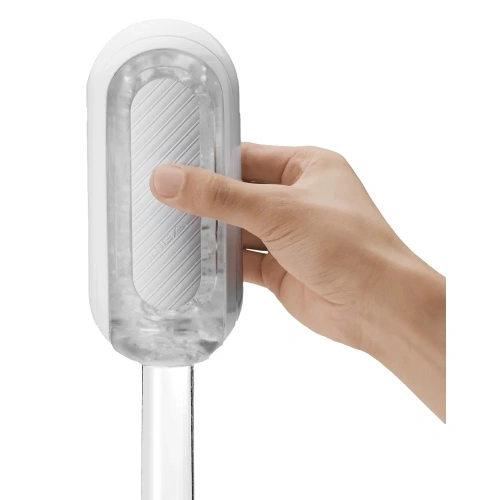 Luxury flip zero gravity silicone masturbator white [13]