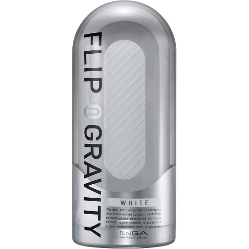 Luxury flip zero gravity silicone masturbator white [17]