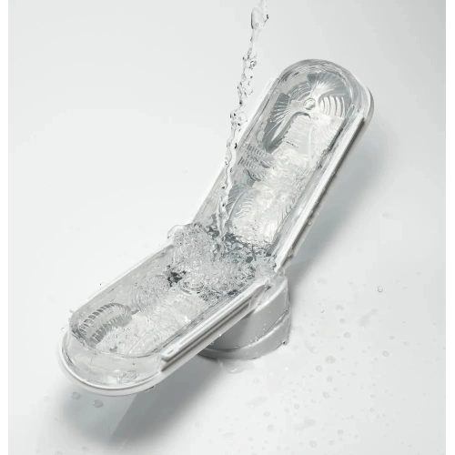 Luxury flip zero gravity silicone masturbator white [6]