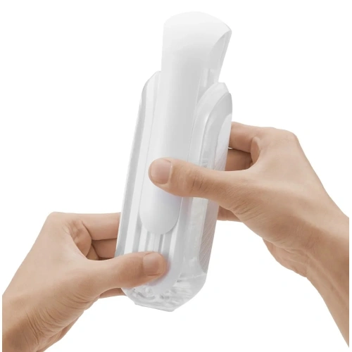 Luxury flip zero gravity silicone masturbator white [9]