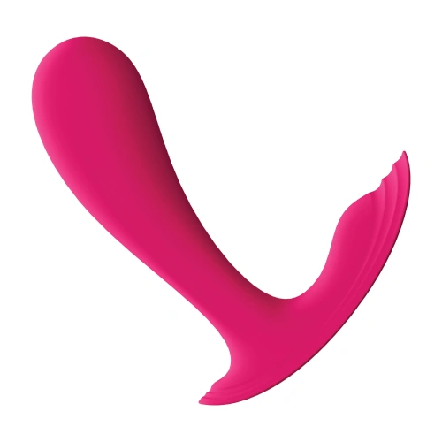 Satisfyer Top Secret Clitoris Stimulator Rechargeable Wearable Vibrator with App Pink [1]