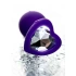 Silicone Anal Dilator with Crystal Heart Diamond Heart Purple S [2]