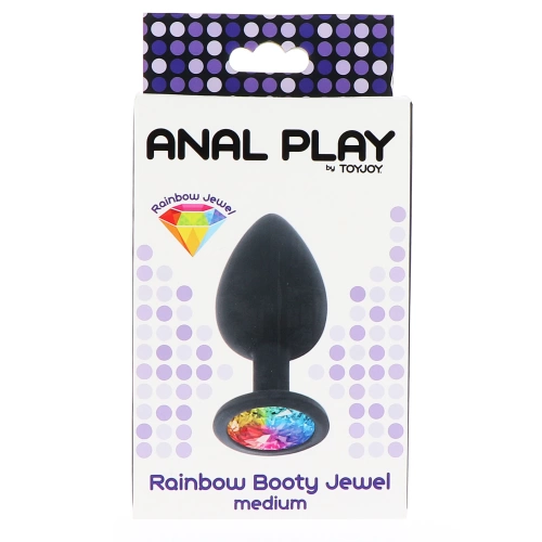 Rainbow Booty Jewel M Crystal Silicone Anal Expander [2]
