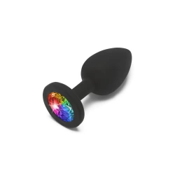 Rainbow Booty Jewel S Crystal Silicone Butt Plug