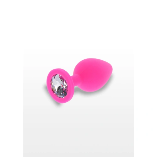Dilyana- Silicone anal dilator with crystal Diamond Booty Jewel L pink [1]