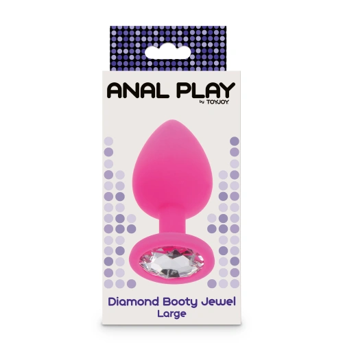 Dilyana- Silicone anal dilator with crystal Diamond Booty Jewel L pink [4]