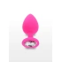 Dilyana- Silicone anal dilator with crystal Diamond Booty Jewel L pink