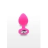 Dilyana- Silicone anal dilator with crystal Diamond Booty Jewel M pink