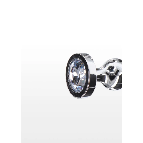 Metal Anal Toy with Clear Crystal Diamond Star Beads L [2]