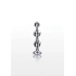 Metal anal toy with clear crystal Diamond Star Beads S [1]
