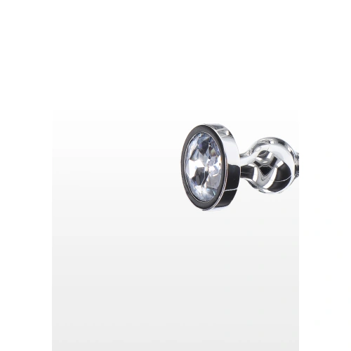 Metal anal toy with clear crystal Diamond Star Beads S [2]