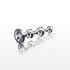 Metal anal toy with clear crystal Diamond Star Beads S