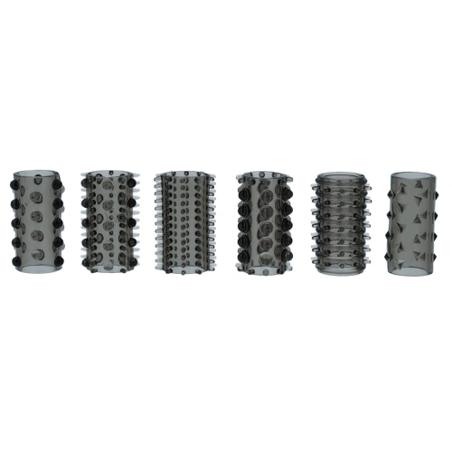 Set of penis thickeners Power 6 pcs. half black colour [1]