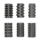 Set of penis thickeners Power 6 pcs. half black colour