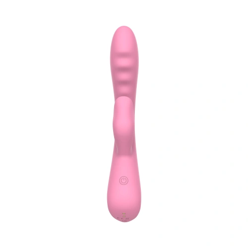 Nina - The Belle Pink Rechargeable Silicone Rabbit Vibrator with Back and forth Motions [2]