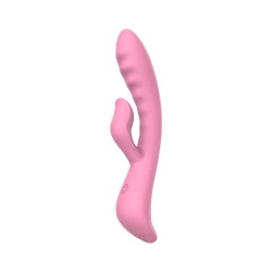 Nina - The Belle Pink Rechargeable Silicone Rabbit Vibrator with Back and forth Motions