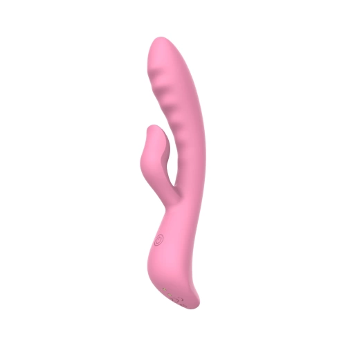 Nina - The Belle Pink Rechargeable Silicone Rabbit Vibrator with Back and forth Motions