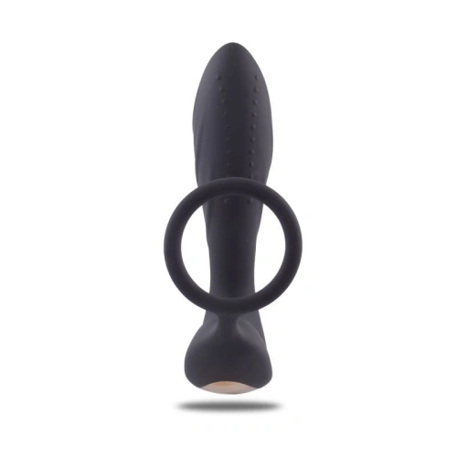 Rechargeable Vibrating Prostate Stimulator with Penis Ring and Wireless Remote T4L [3]