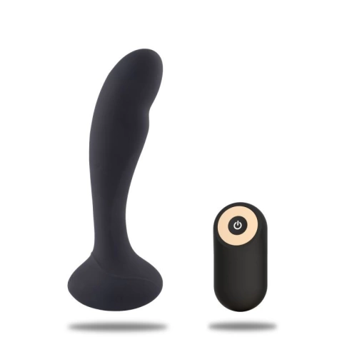 Rechargeable silicone anal vibrator with wireless remote T4L