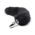 Small butt plug in silver with fluffy long tail T4L [1]