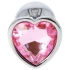 Small metal butt plug jewel with pink crystal heart T4L [1]