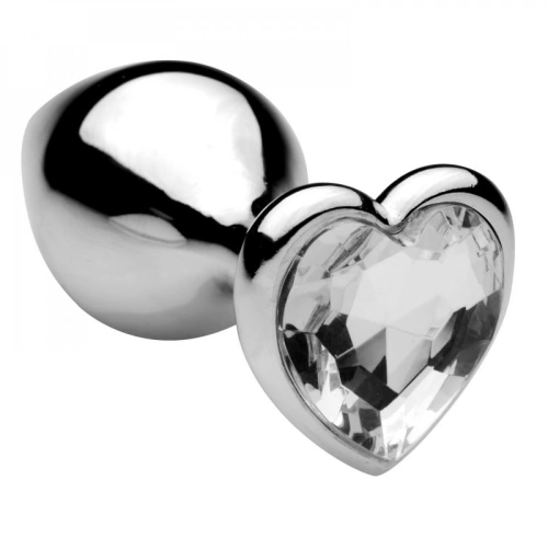 Metal anal dilator in silver with crystal T4L L