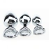 Metal anal dilator in silver with crystal heart T4L M [4]