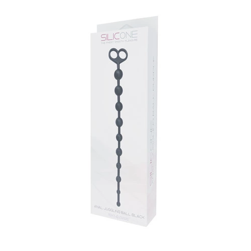 Juggling medical silicone anal rosary black [2]