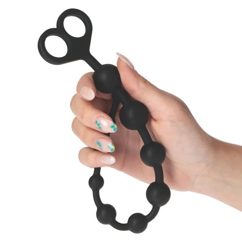 Juggling medical silicone anal rosary black