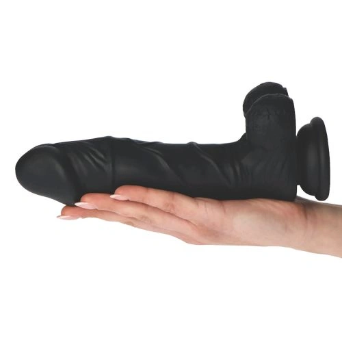 Flexible realistic dildo made of 100% silicone Berry Black [5]