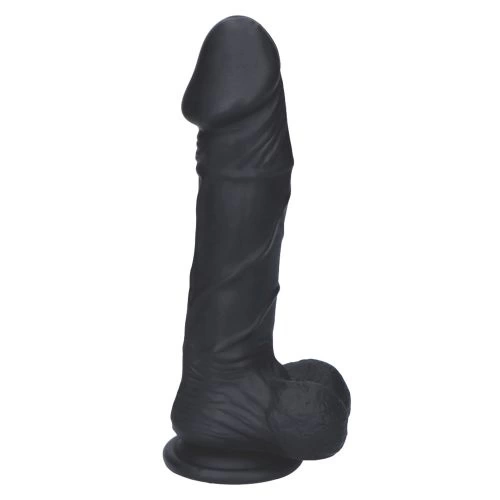 Flexible realistic dildo made of 100% silicone Berry Black