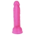 Flexible dildo with vacuum base made of 100% silicone Brush Pink [3]