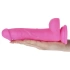 Flexible dildo with vacuum base made of 100% silicone Brush Pink [5]