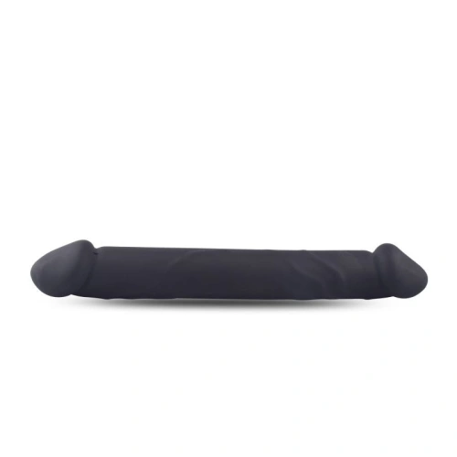 Realistic Double Ended Silicone Dildo T4L Black [2]