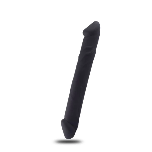 Realistic Double Ended Silicone Dildo T4L Black