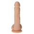 Long Stocky Flesh flexible silicone vacuum base dildo [1]