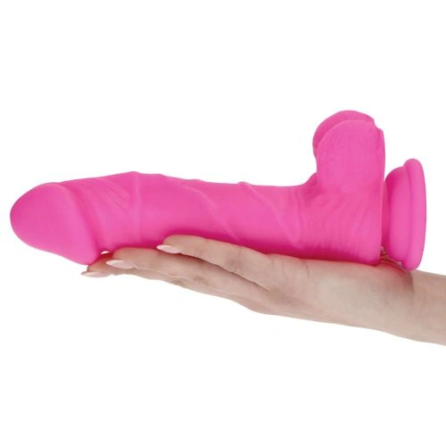 Flexible realistic dildo made of 100% silicone Berry Pink [5]