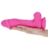 Flexible realistic dildo made of 100% silicone Berry Pink [5]