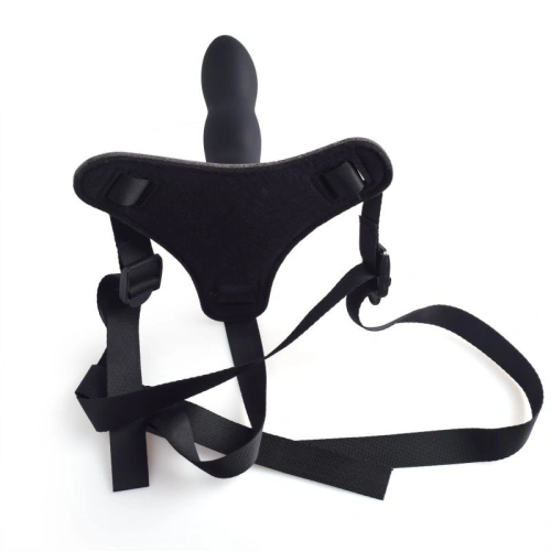 Strap-on belt with embossed dildo Active black [2]