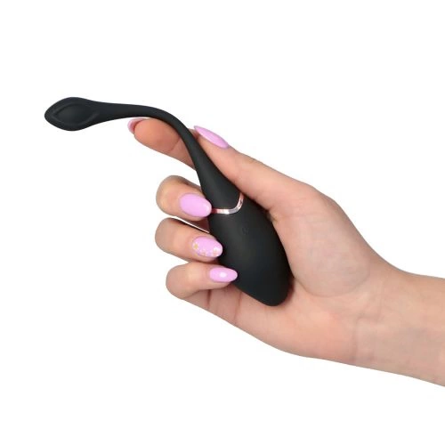 Rechargeable Silicone Vibro Egg with Wireless Remote Black [4]