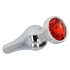 Butt plug with red crystal Ace Of Spades silver [1]
