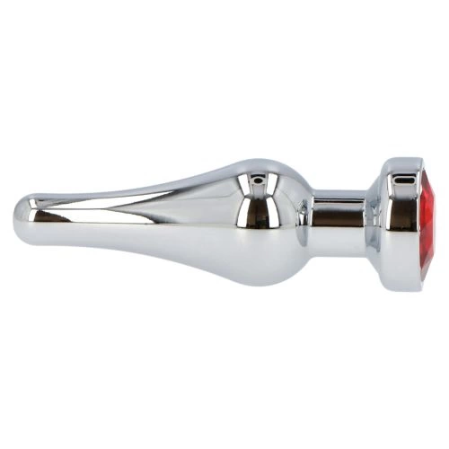 Butt plug with red crystal Ace Of Spades silver [2]