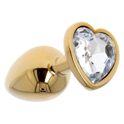 Small anal jewel in gold with Golden Dream crystal