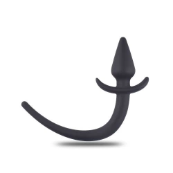 Nina - Silicone anal dilator with flexible extension Sexy Dart black