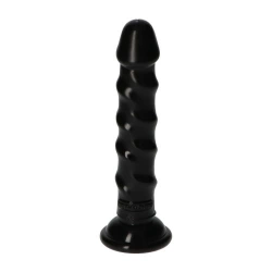 Veronica color Small embossed anal dildo with vacuum base Ugo black