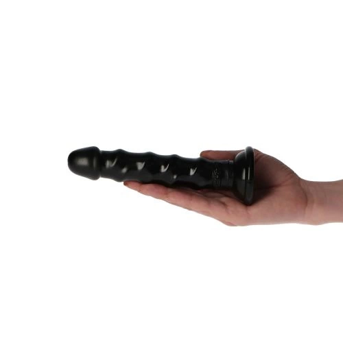 Veronica color Small embossed anal dildo with vacuum base Ugo black [5]